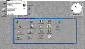 Amiga Workbench mit Amiga Uhr