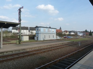 Altes Stellwerk im Bahnhof Stockheim (Glauburg)