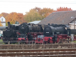 Darmstadt-Kranichstein - die Lokomotiven 97 210, 01 1056 und 38 3999