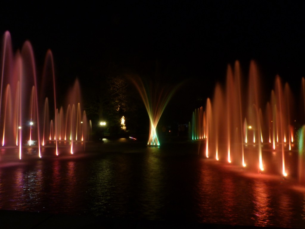 Luminale 2012: Wasserspiele im Frankfurter Palmengarten