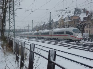 Rangierender ICE-Zug in Frankfurt-Griesheim