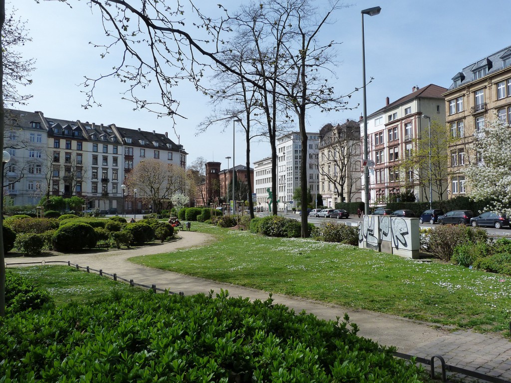 Der Baseler Platz in Frankfurt am Main im Frühjahr 2015