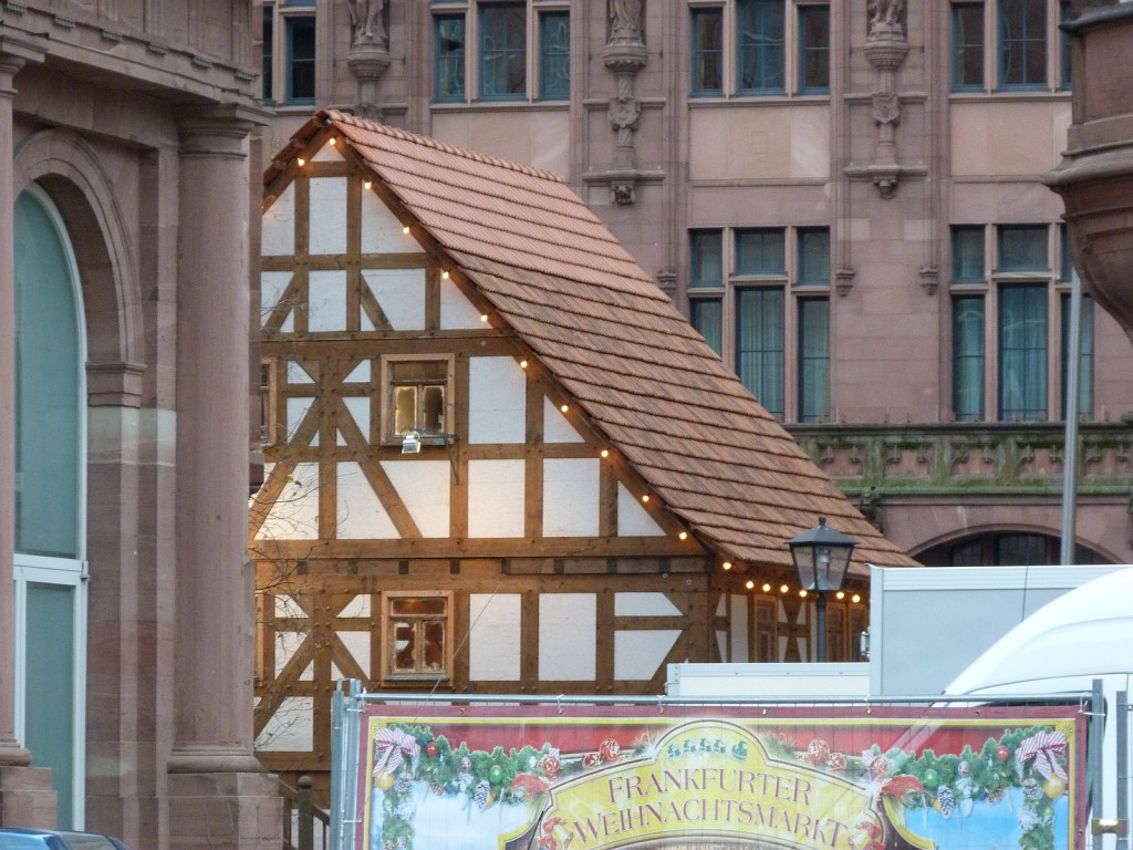 Fachwerkhäuschen auf dem Frankfurter Weihnachtsmarkt