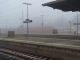 Bahnhof Frankfurt-Höchst im Nebel