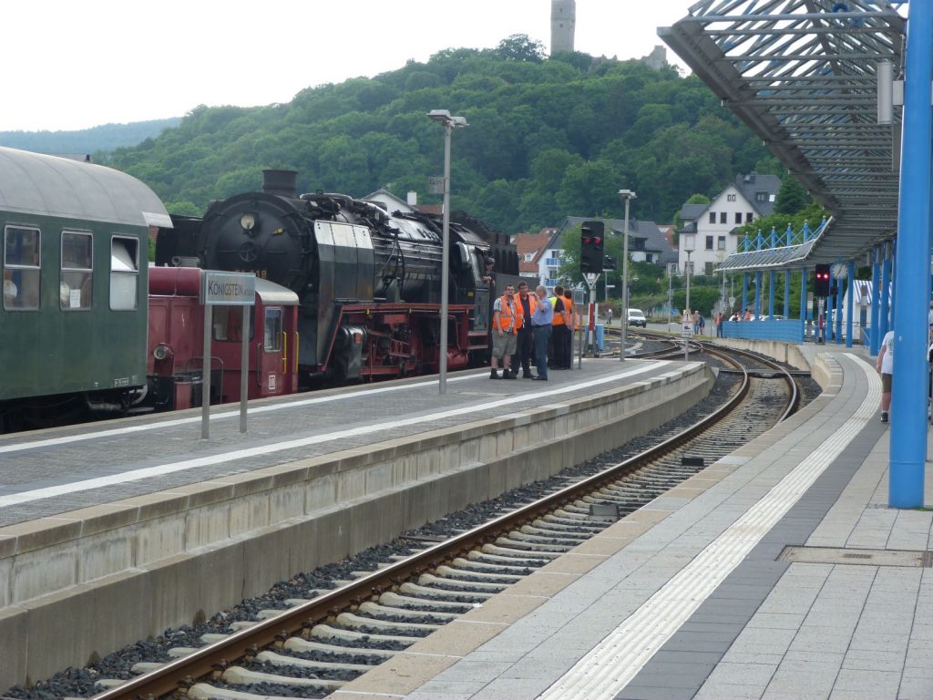 Vorbereitung zum Bahnhofsfest in Königstein