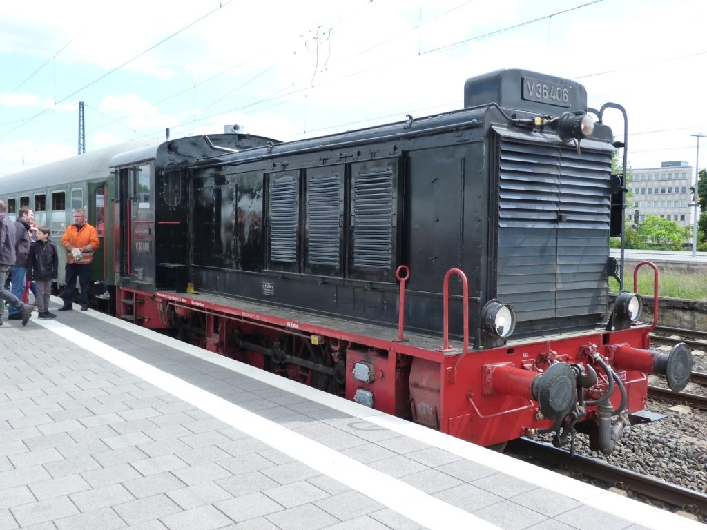Diesellokomotive V36 406 der Historischen Eisenbahn Frankfurt
