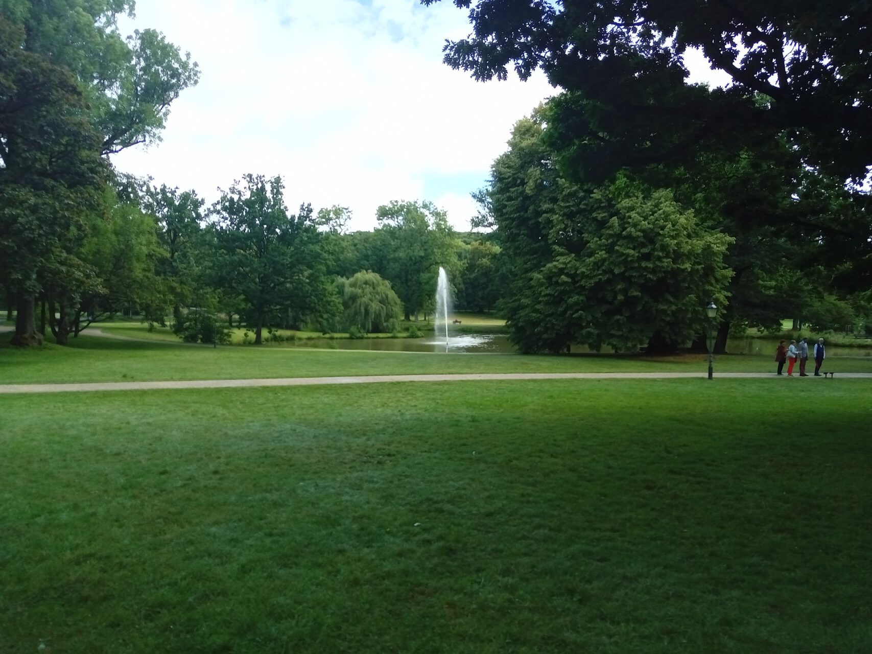 Fontaine im Kurpark-Weiher, Bad Homburg vor der Höhe