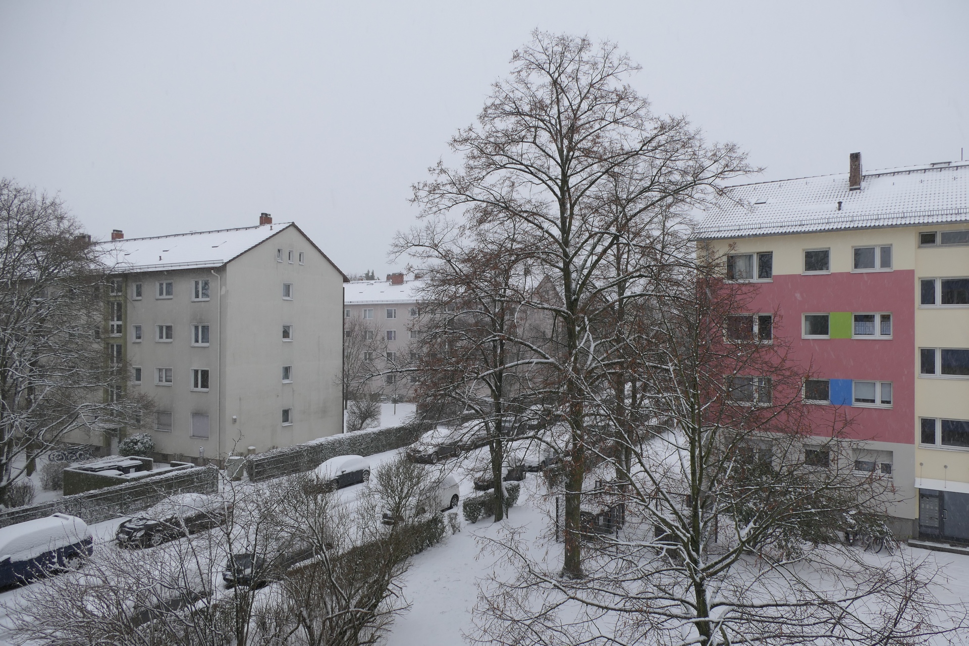 Frankfurt am Main, Unterliederbach, Sieringstraße, Schnee