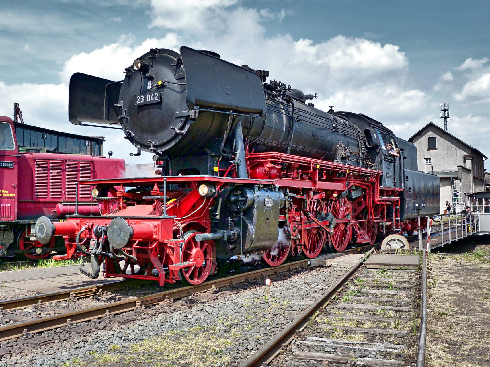 23 042, Darmstadt, Kranichstein, Personenzugdampflokomotive