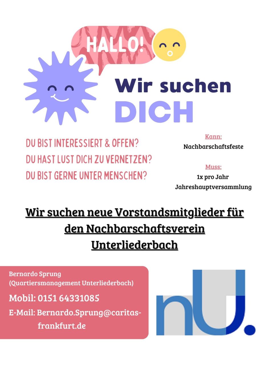 Frankfurt am Main, Unterliederbach, Flyer, nU, Caritas