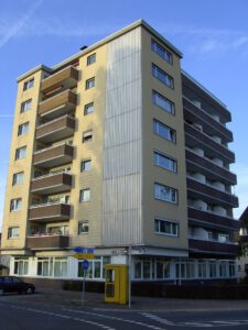 Frankfurt am Main, Unterliederbach, Hochhaus, Hunsrückstraße, Schmalkaldener Straße