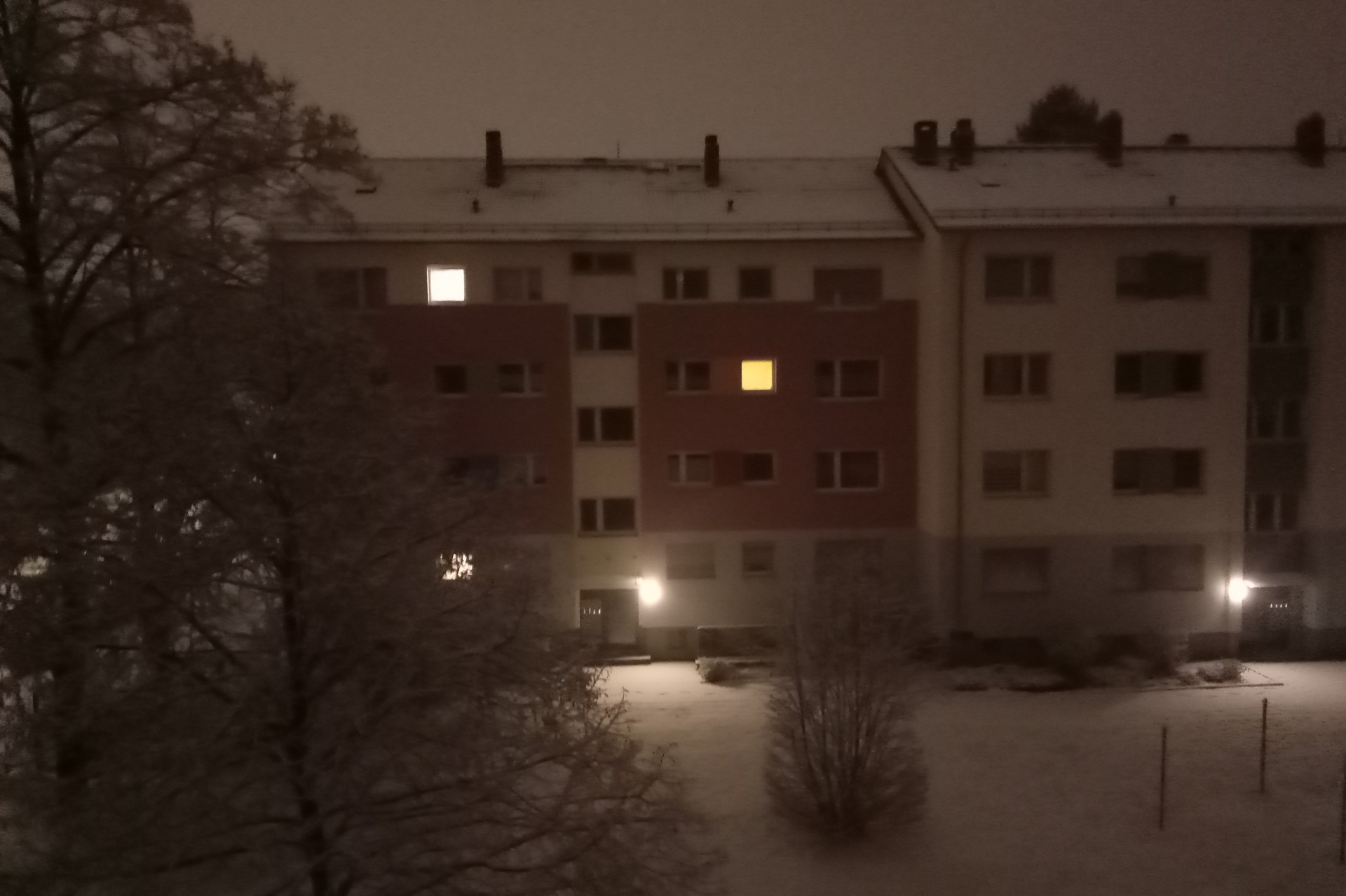 Frankfurt am Main, Unterliederbach, Sieringstraße, Schnee