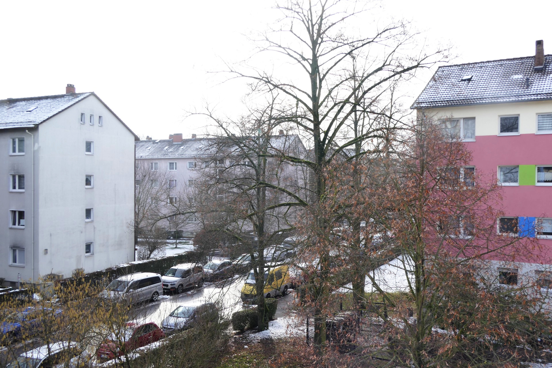 Frankfurt am Main, Unterliederbach, Sieringstraße, Schnee
