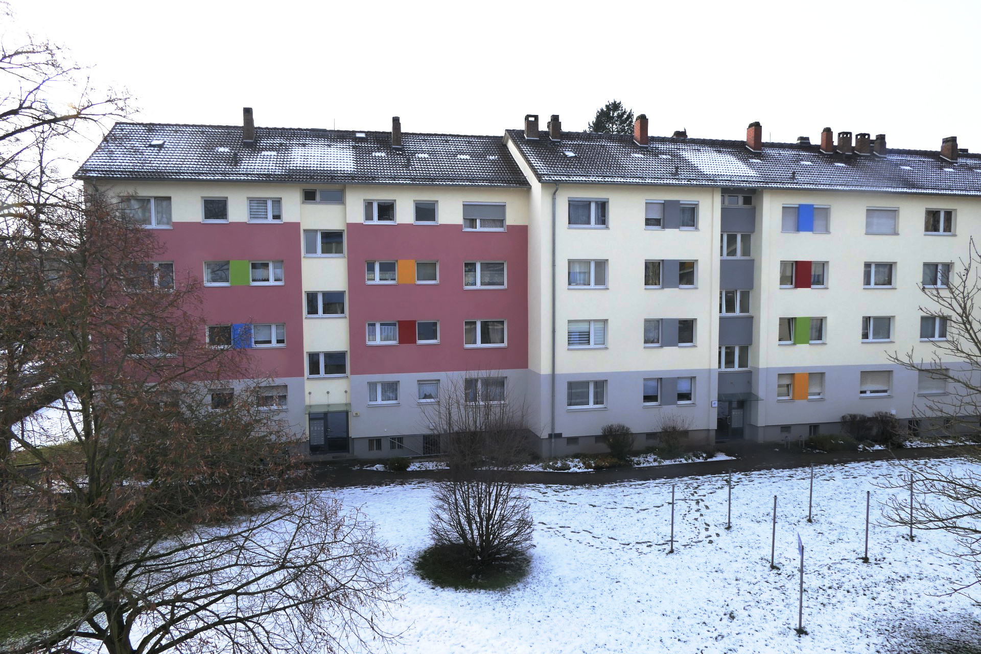 Frankfurt am Main, Unterliederbach, Sieringstraße, Schnee