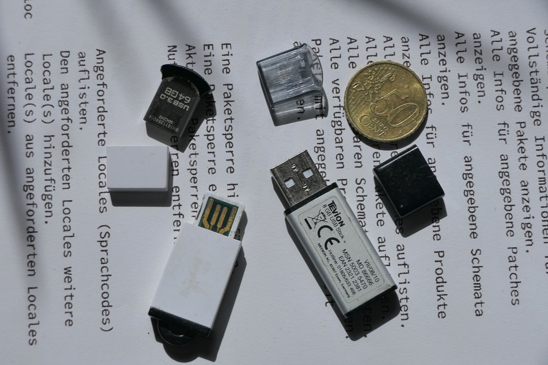 USB-Sticks, 50 Cent-Münze